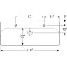 Раковина Geberit Smyle Square 120 500.253.01.1 Белая