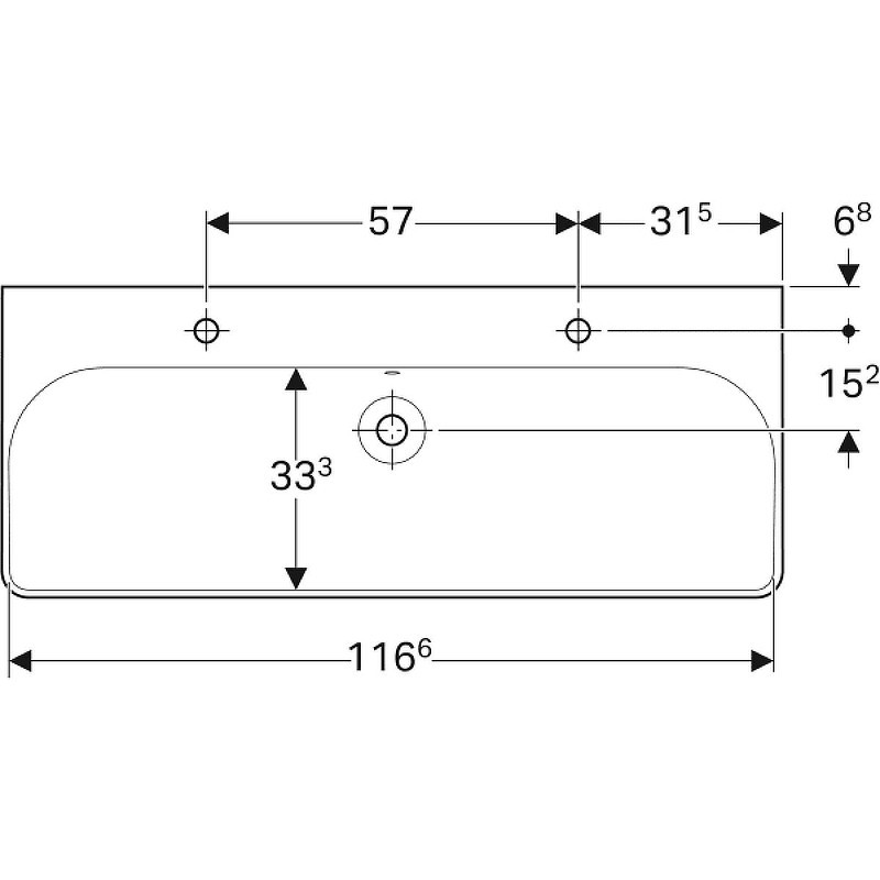 Раковина Geberit Smyle Square 120 500.253.01.1 Белая