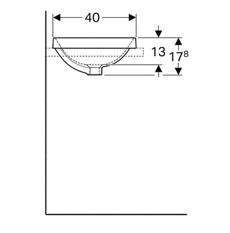 Раковина Geberit VariForm 60 500.738.01.2 Белая
