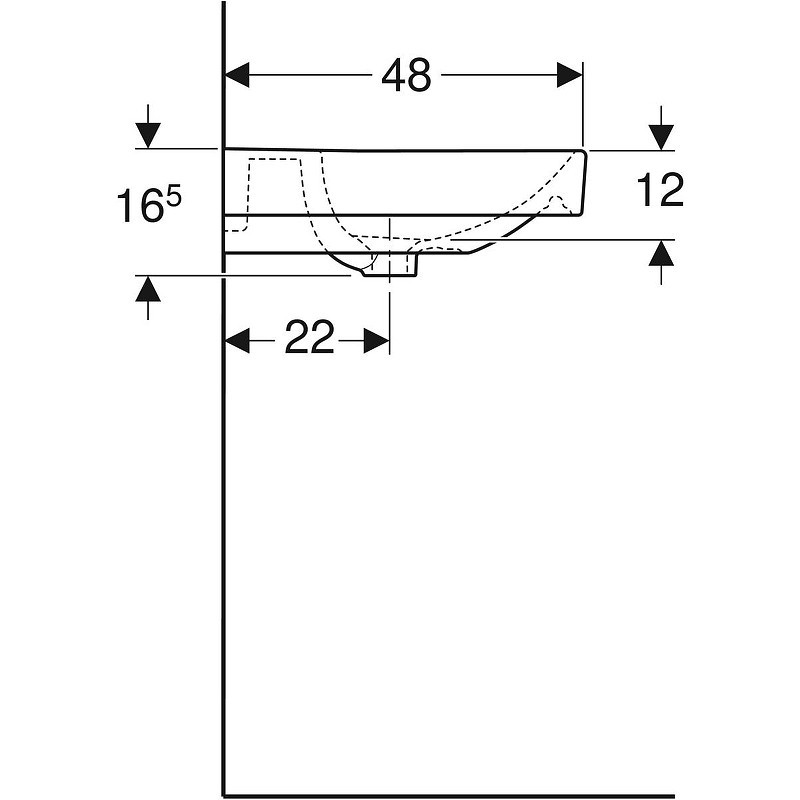 Раковина Geberit Smyle Square 90 500.251.01.1 Белая