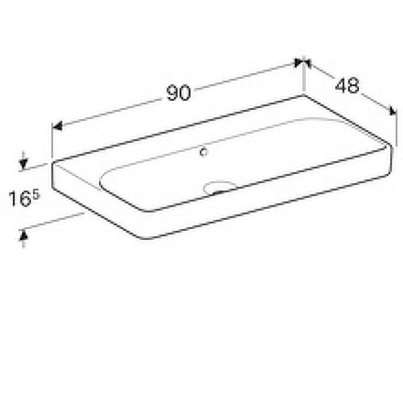 Раковина Geberit Smyle Square 90 500.250.01.1 Белая