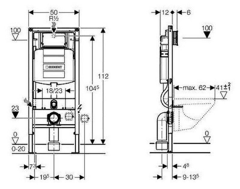 Инсталляция Geberit Duofix Sigma UP320 111.300.00.5+115.770.DW.5