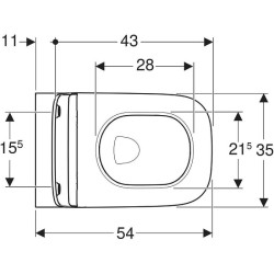 Унитаз Geberit Smyle Square 500.685.01.2 подвесной с сиденьем Микролифт