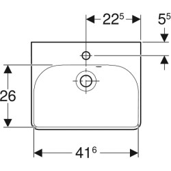 Раковина Geberit Smyle Square 500.222.01.1 Белая