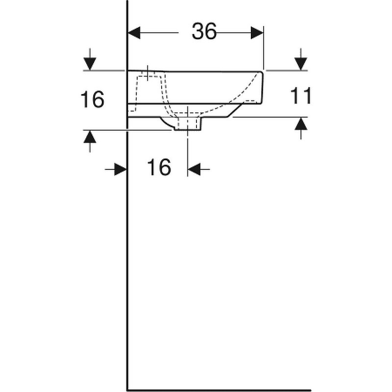 Раковина Geberit Smyle Square 500.222.01.1 Белая