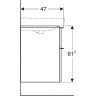 Тумба под раковину Geberit Smyle Square 120 500.355.00.1 подвесная Белая