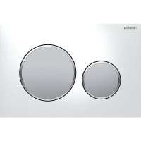 Клавиша смыва Geberit Sigma 20 115.882.KL.1 Белая Матовый хром