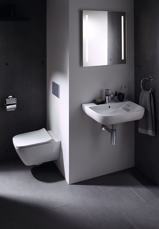 Унитаз Geberit Smyle Square 500.683.01.1 подвесной с сиденьем Микролифт
