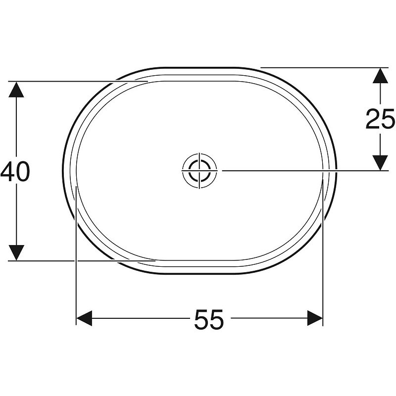 Раковина Geberit VariForm 62 500.758.01.2 Белая