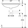Раковина Geberit VariForm 62 500.758.01.2 Белая