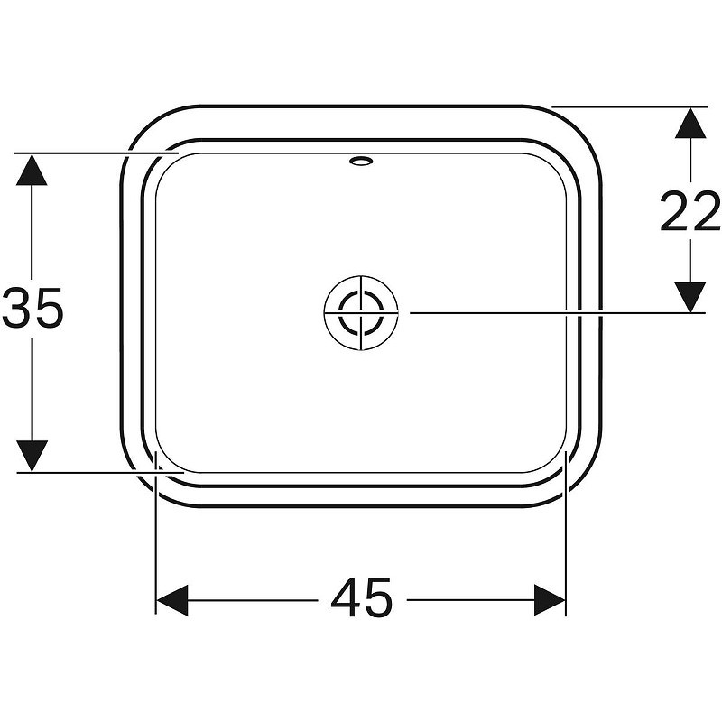 Раковина Geberit VariForm 53 500.760.01.2 Белая