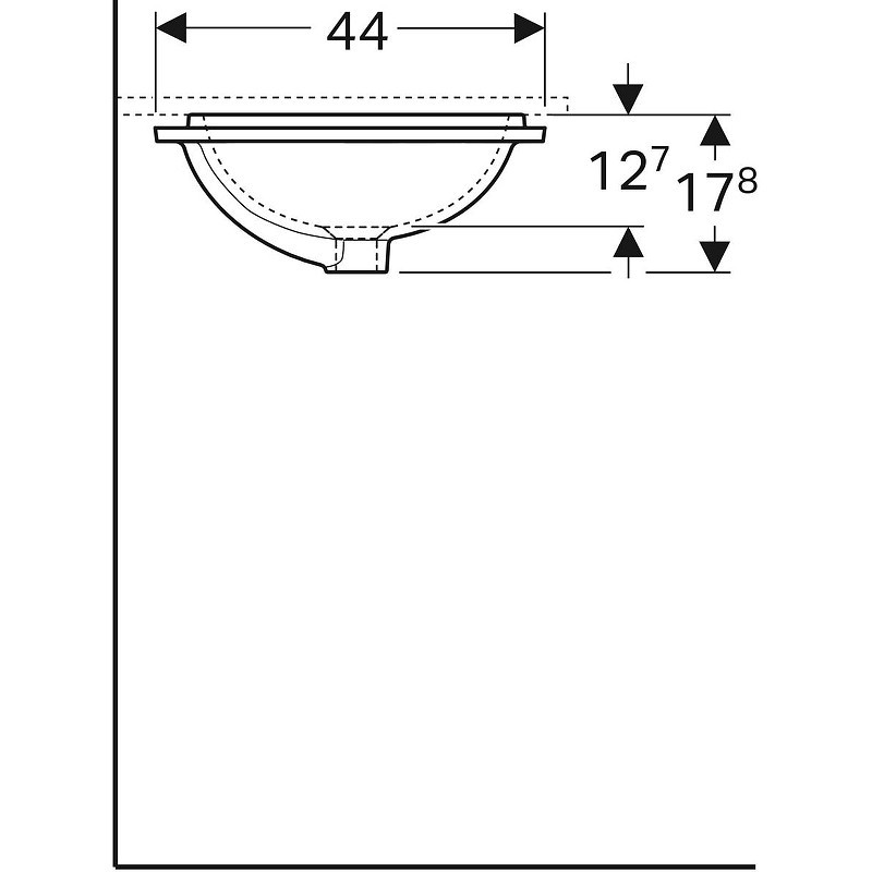 Раковина Geberit VariForm 53 500.760.01.2 Белая