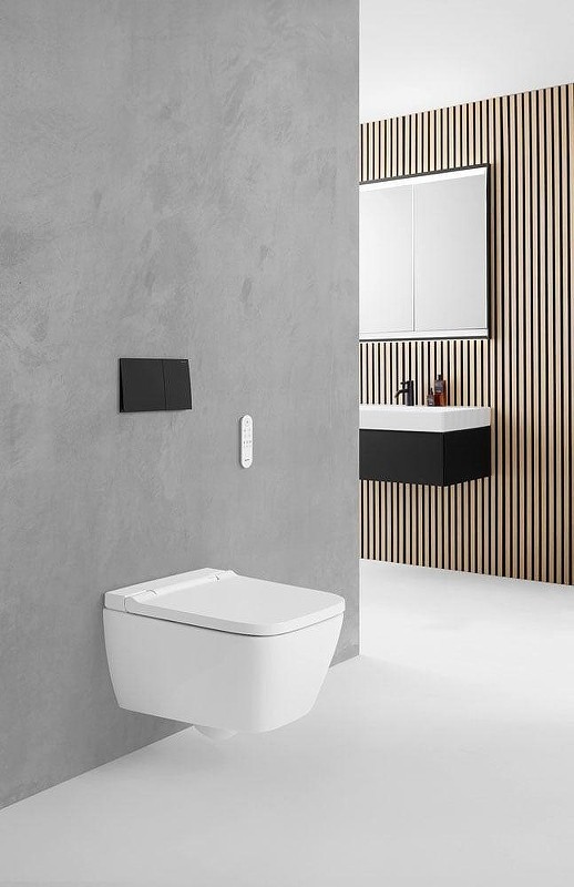 Унитаз биде Geberit AquaClean Sela Square 146.250.01.1 цвет Белый с сиденьем Микролифт