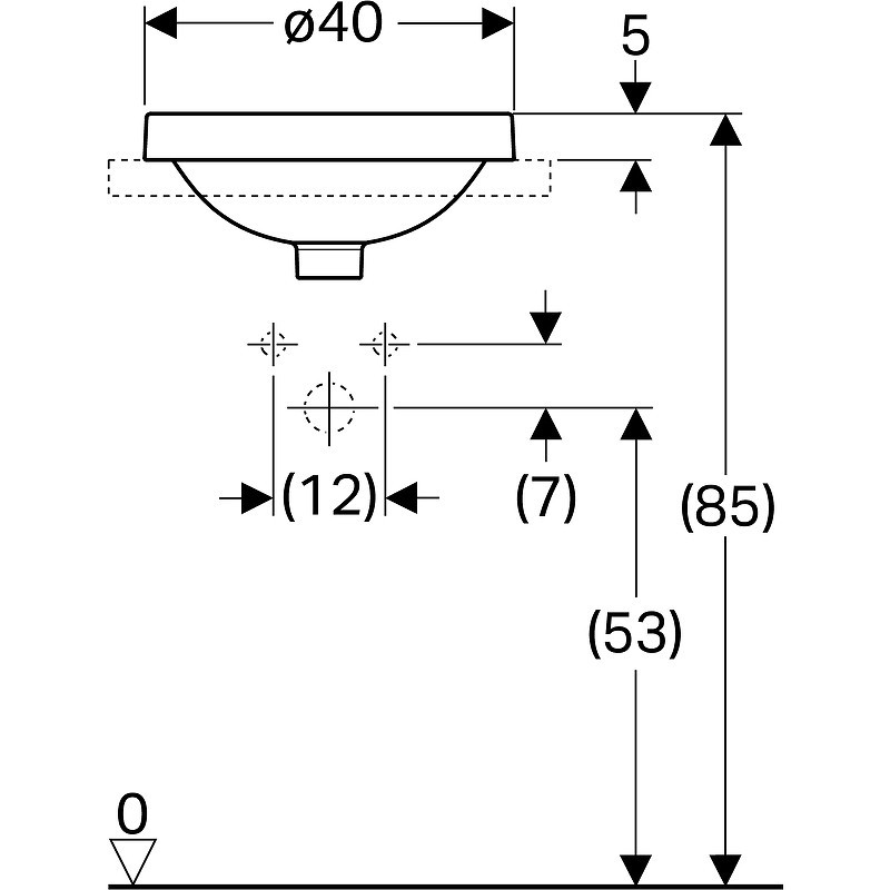 Раковина Geberit VariForm 500.700.01.2