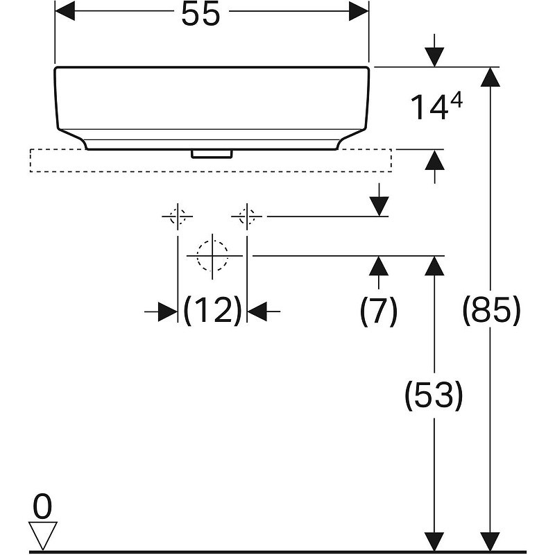 Раковина-чаша Geberit VariForm  55 500.771.01.2 Белая