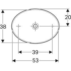 Раковина-чаша Geberit VariForm  55 500.771.01.2 Белая