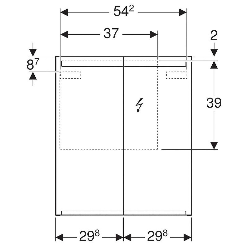 Зеркальный шкаф Geberit Option 60 500.582.00.1 Белый