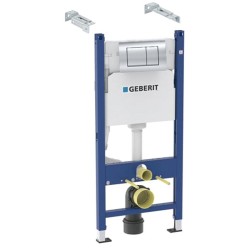 Комплект унитаза с инсталляцией Geberit Delta 458.163.21.S цвет Белый с сиденьем Микролифт и клавишей смыва цвет Хром