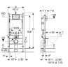Комплект унитаза с инсталляцией Geberit Delta 458.163.21.S цвет Белый с сиденьем Микролифт и клавишей смыва цвет Хром