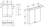 Зеркальный шкаф Geberit Smyle Square 60 500.273.00.1 подвесной Белый