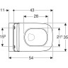 Унитаз Geberit Smyle Square 500.685.01.1 подвесной с сиденьем Микролифт