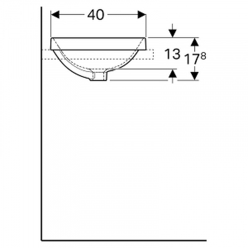 Раковина Geberit VariForm 55 500.716.01.2