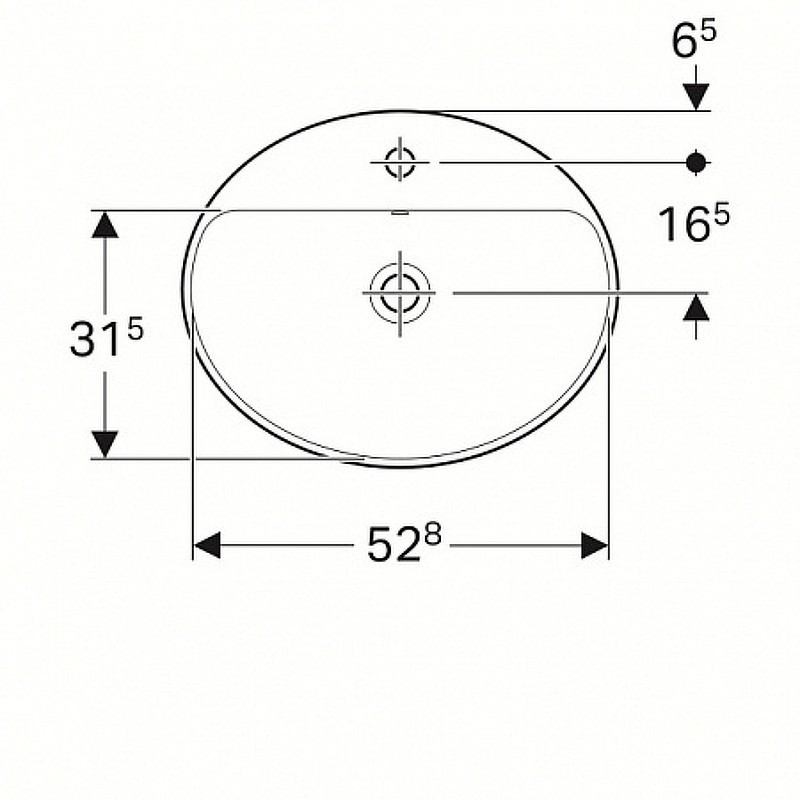 Раковина Geberit VariForm 55 500.720.01.2