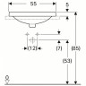 Раковина Geberit VariForm 55 500.720.01.2