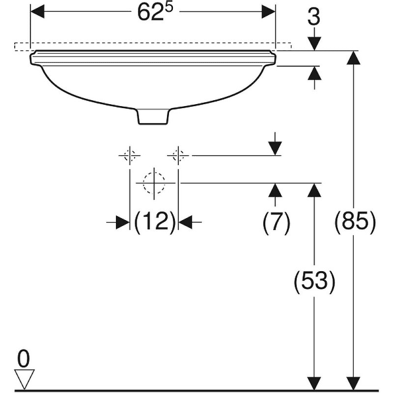 Раковина Geberit VariForm 62 500.756.01.2
