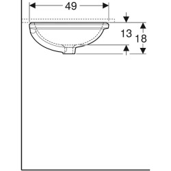 Раковина Geberit VariForm 62 500.756.01.2