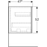 Тумба Geberit Acanto 45 500.618.01.2 подвесная Белое стекло