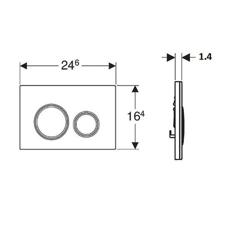 Клавиша смыва Geberit Sigma 20 NEW 115.882.JQ.1 Хром