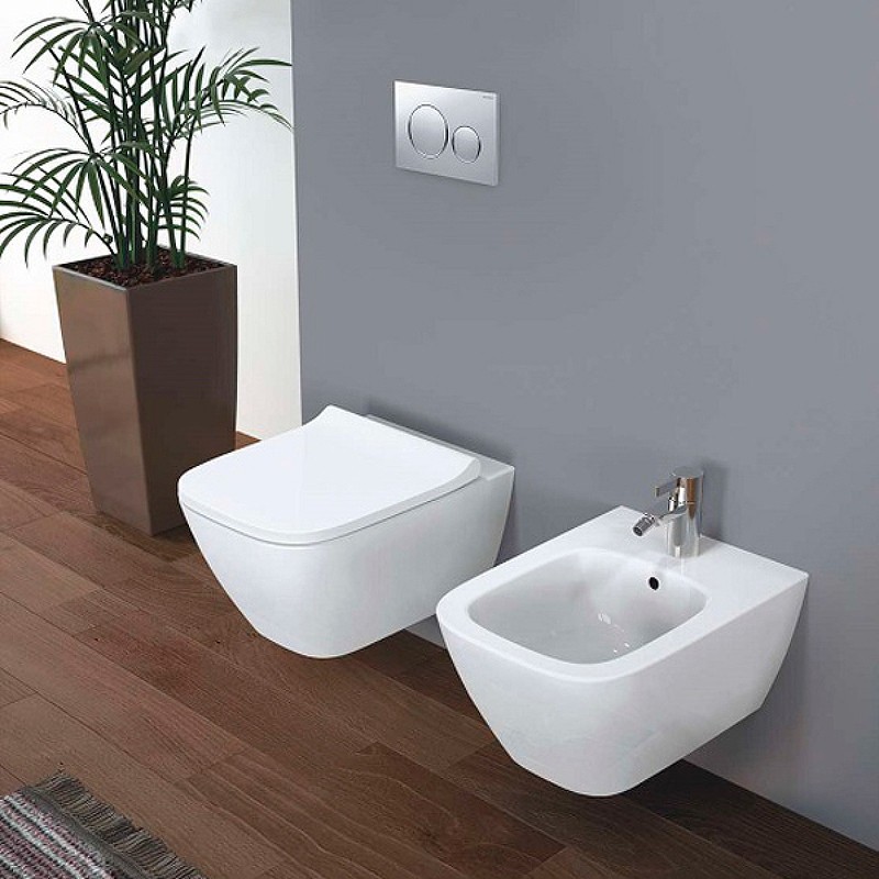Унитаз Geberit Smyle Square 500.683.01.2 подвесной с сиденьем Микролифт