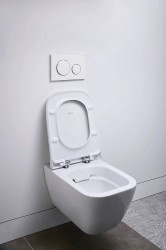 Унитаз Geberit Smyle Square 500.683.01.2 подвесной с сиденьем Микролифт